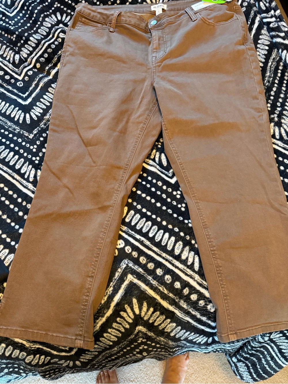 Maurices Slim Straight Ankle Jeans - Brown